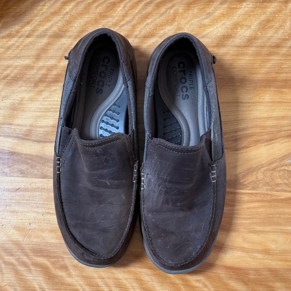 CROCS Men's Chocolate Brown Slip-On Loafers
